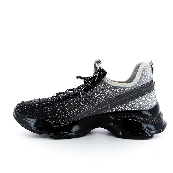 basket noir et argent femme